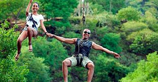 Ziplining at Casela Nature Parks